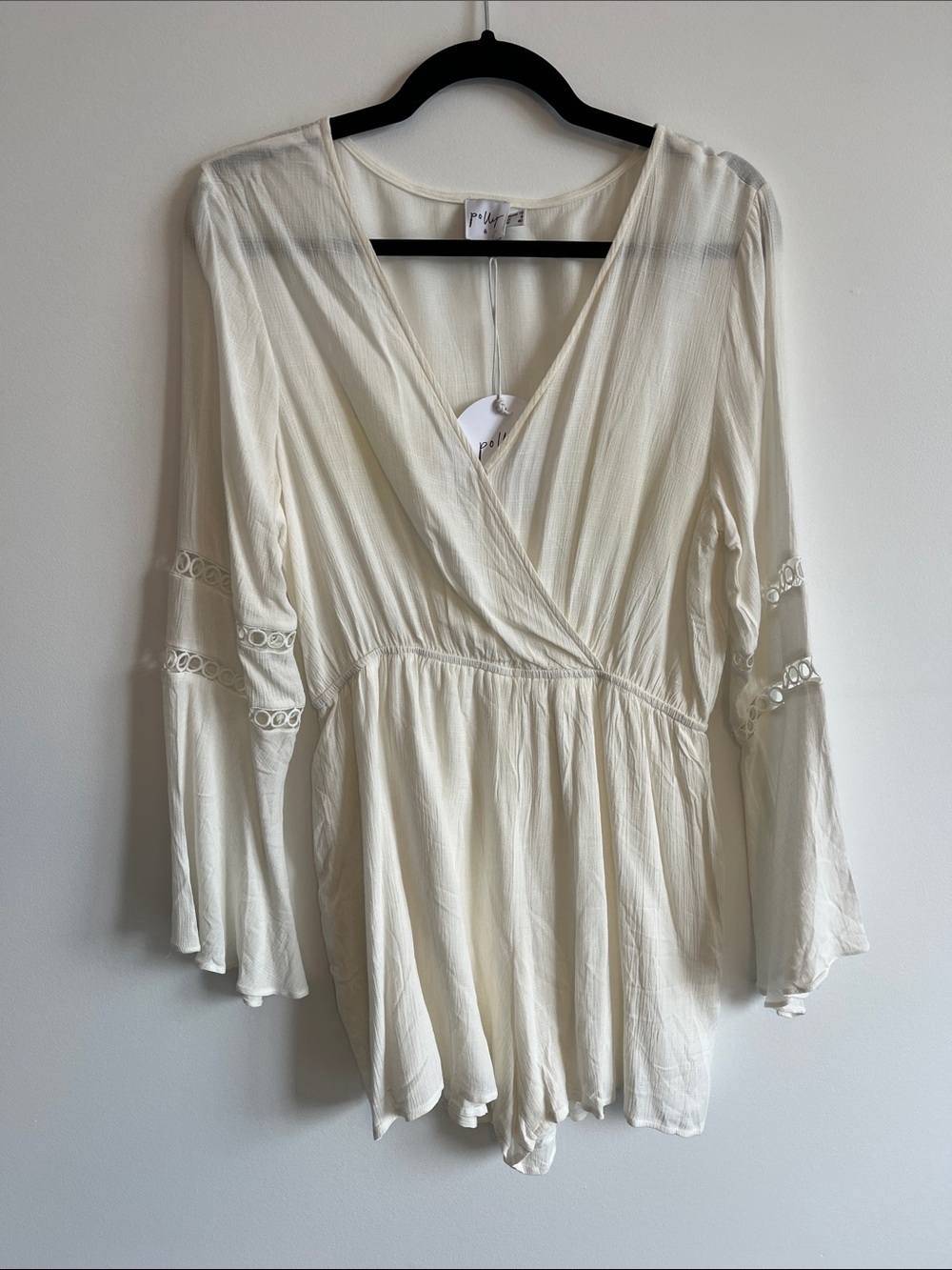 Boho festival short long sleeve jumpsuit